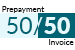 Payment on invoice with 50% down payment